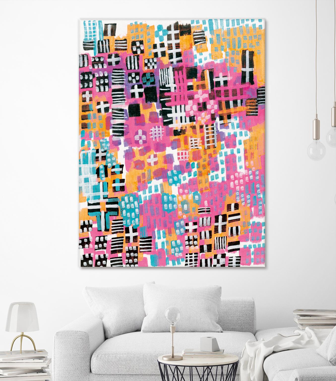 City Lights Crop by Melissa Averinos on GIANT ART - blue abstract
