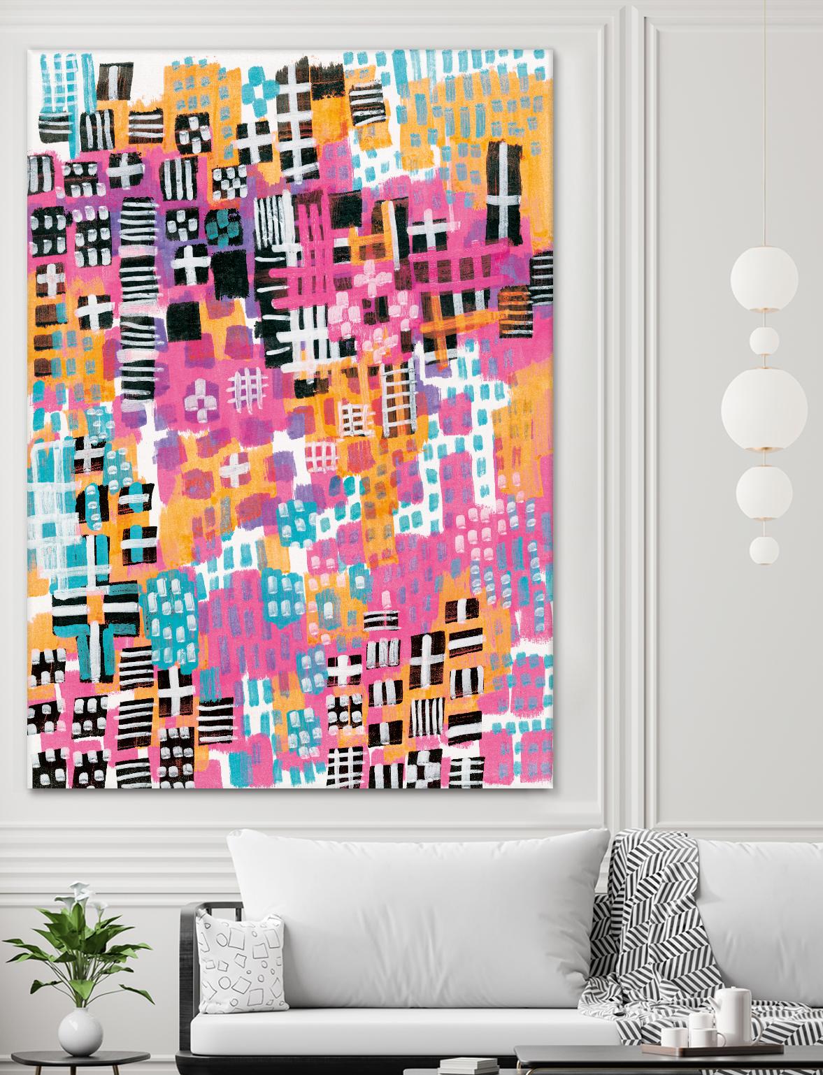 City Lights Crop by Melissa Averinos on GIANT ART - blue abstract