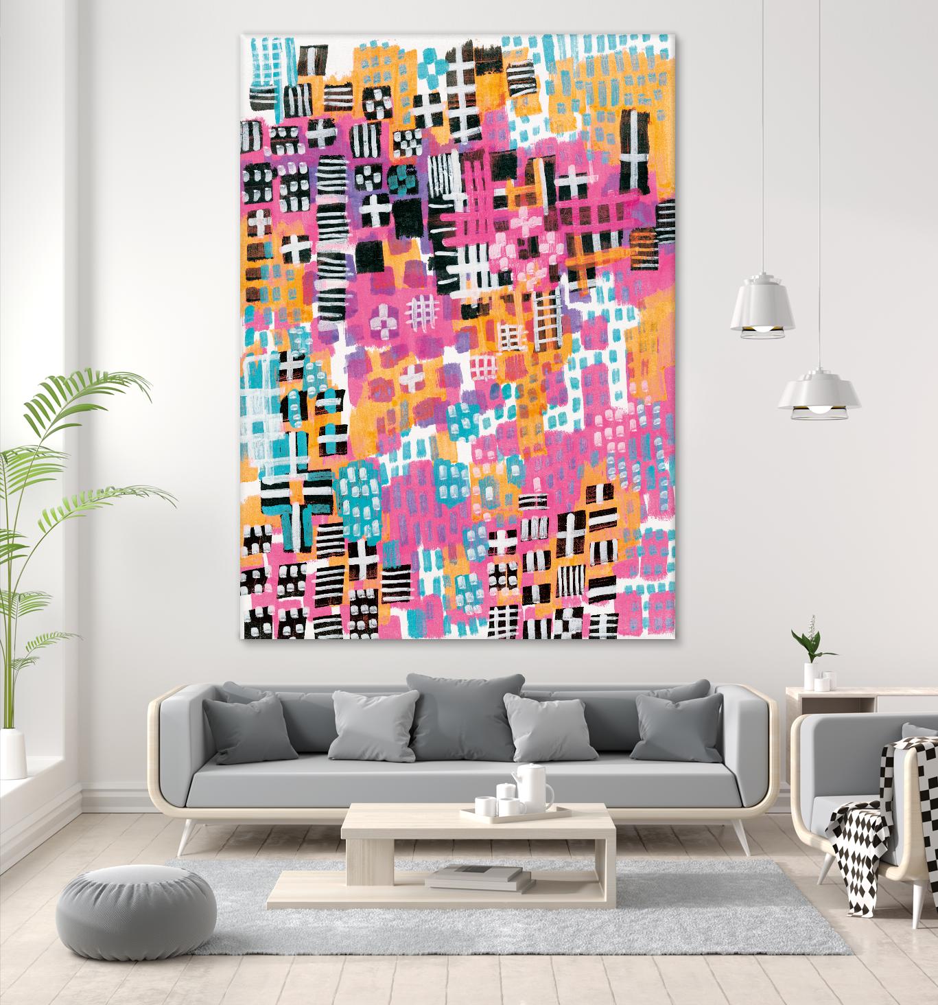 City Lights Crop by Melissa Averinos on GIANT ART - blue abstract