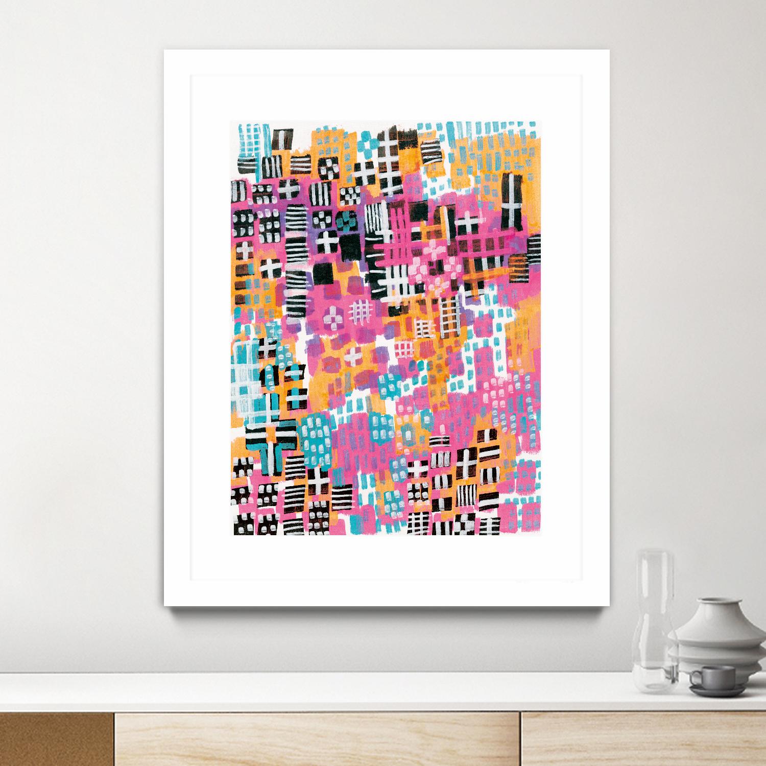 City Lights Crop by Melissa Averinos on GIANT ART - blue abstract