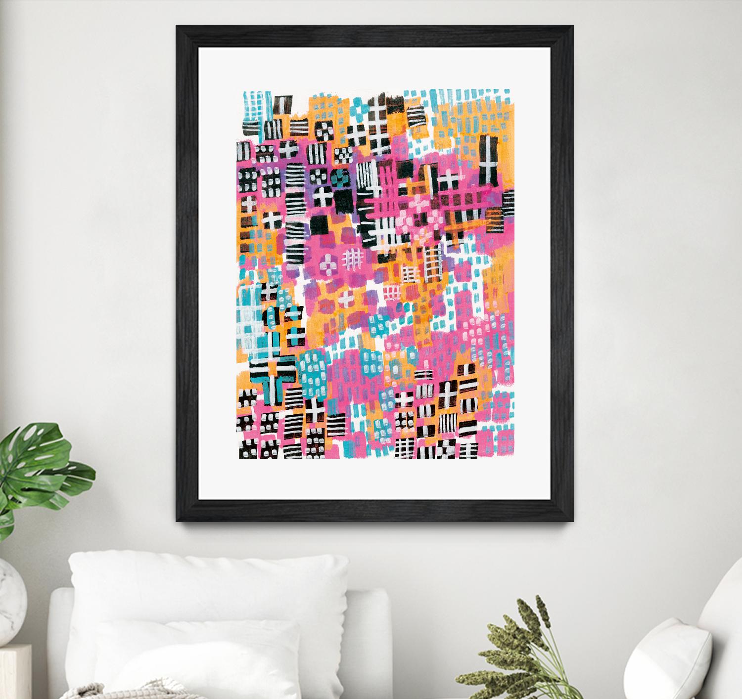 City Lights Crop by Melissa Averinos on GIANT ART - blue abstract