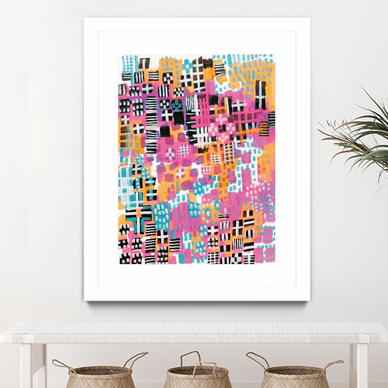 City Lights Crop by Melissa Averinos on GIANT ART - blue abstract