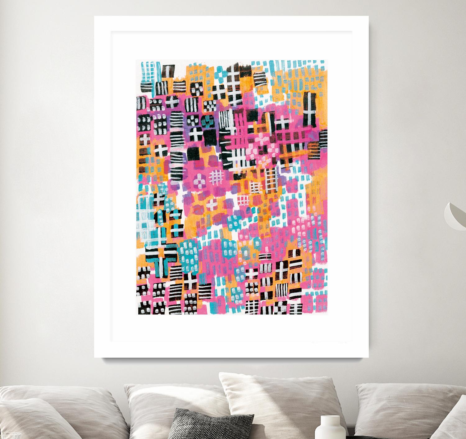 City Lights Crop by Melissa Averinos on GIANT ART - blue abstract