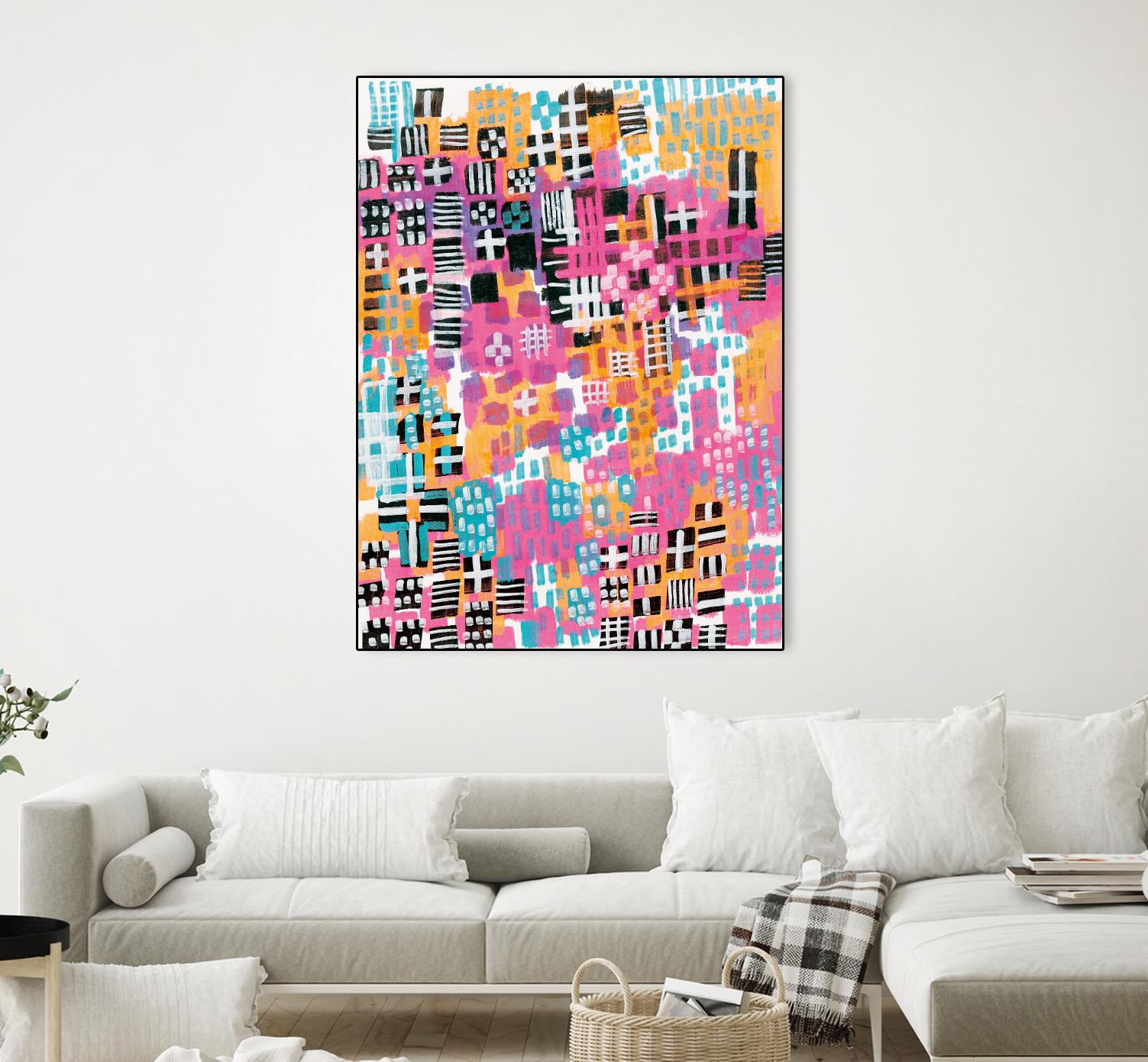 City Lights Crop by Melissa Averinos on GIANT ART - blue abstract
