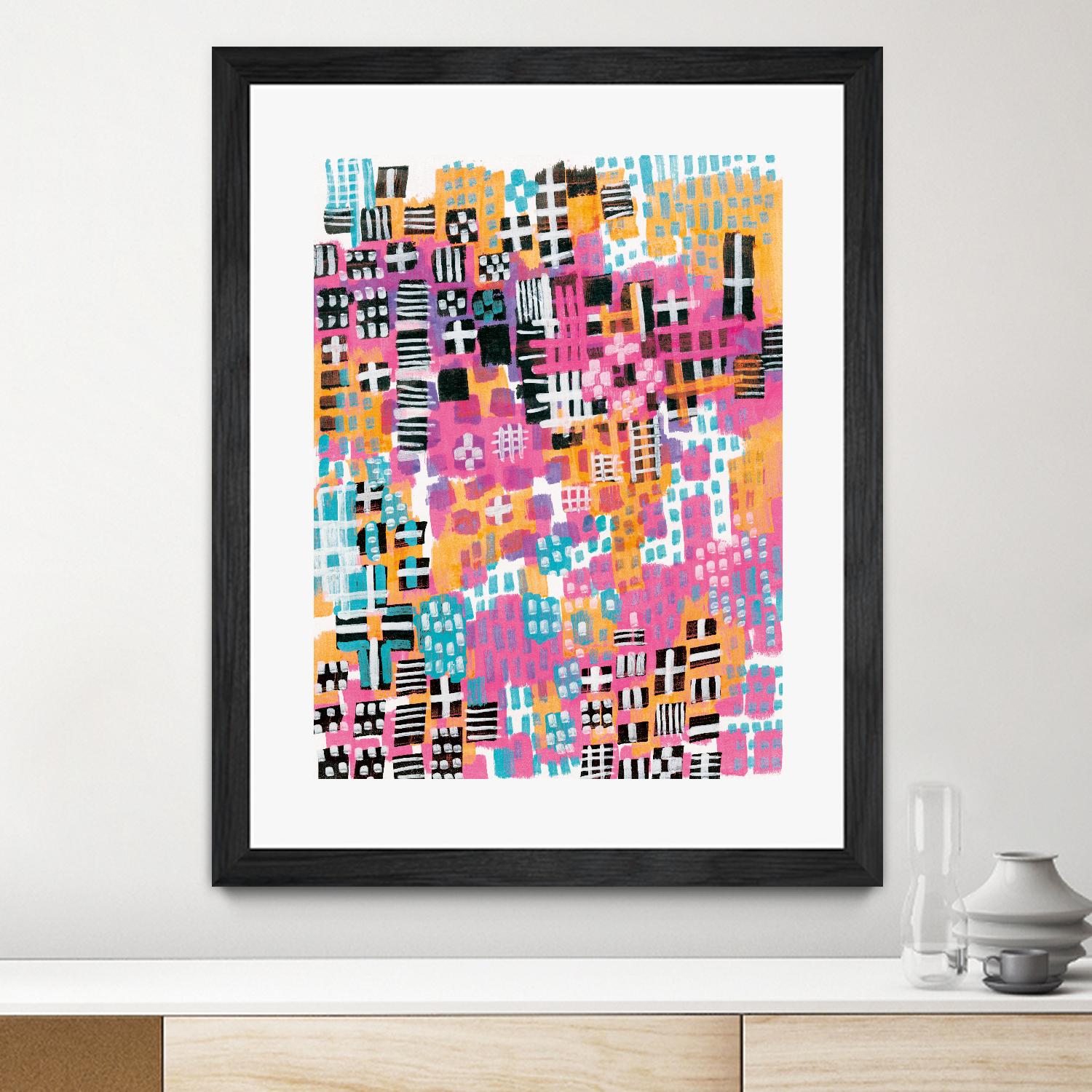 City Lights Crop by Melissa Averinos on GIANT ART - blue abstract