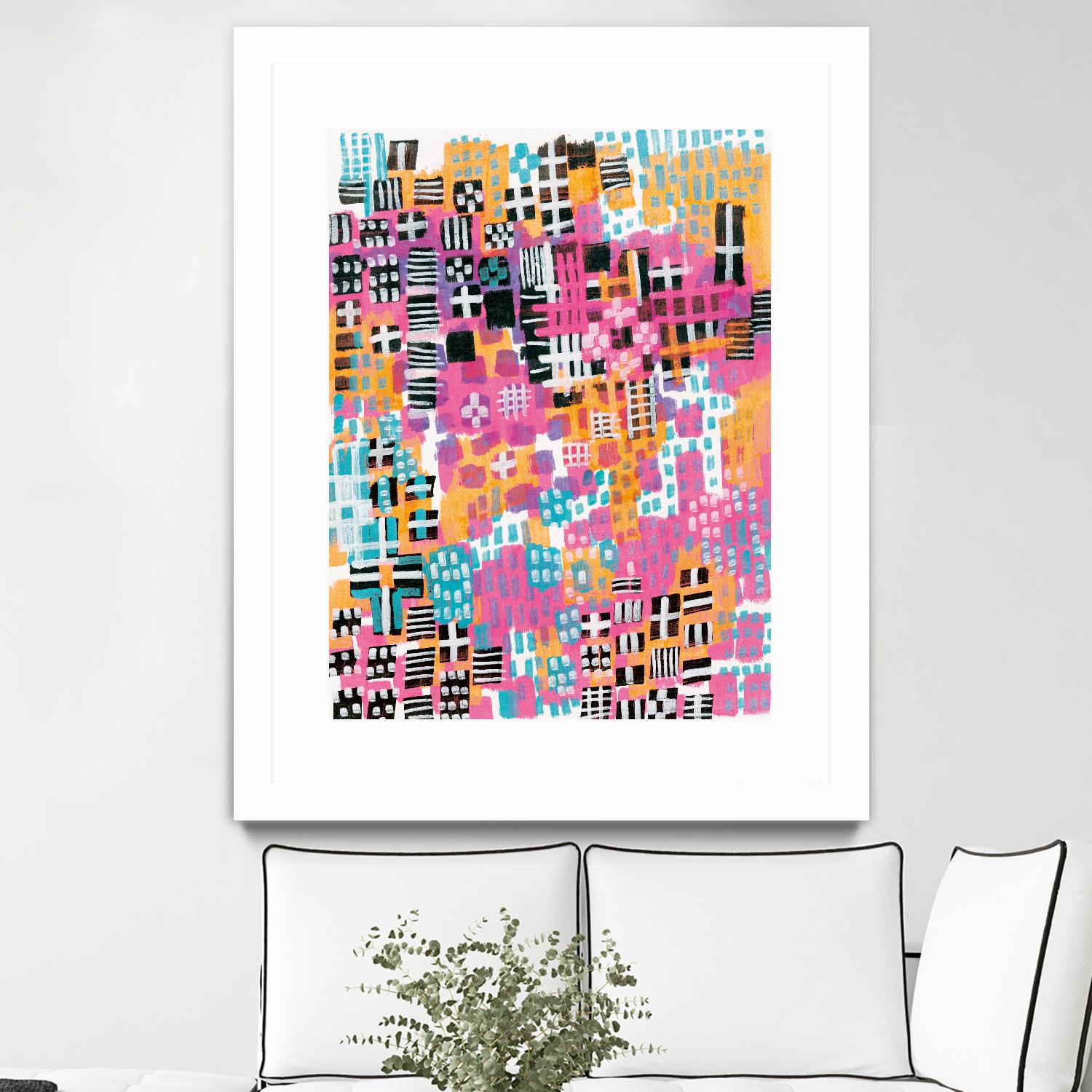 City Lights Crop by Melissa Averinos on GIANT ART - blue abstract