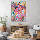 City Lights Crop by Melissa Averinos on GIANT ART - blue abstract