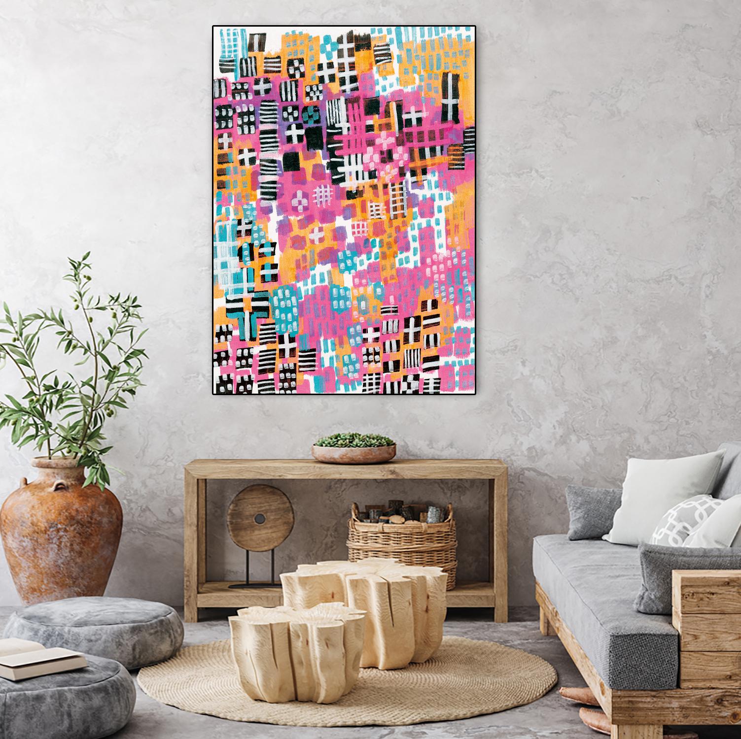 City Lights Crop by Melissa Averinos on GIANT ART - blue abstract
