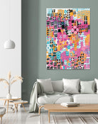 City Lights Crop by Melissa Averinos on GIANT ART - blue abstract