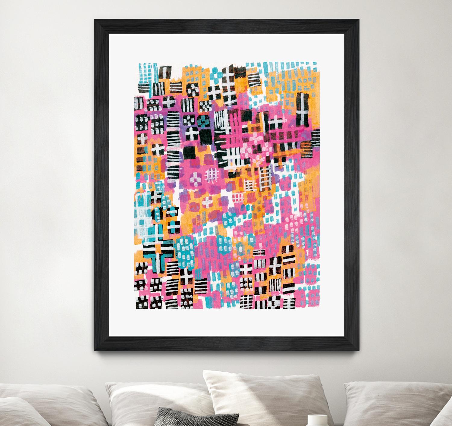 City Lights Crop by Melissa Averinos on GIANT ART - blue abstract