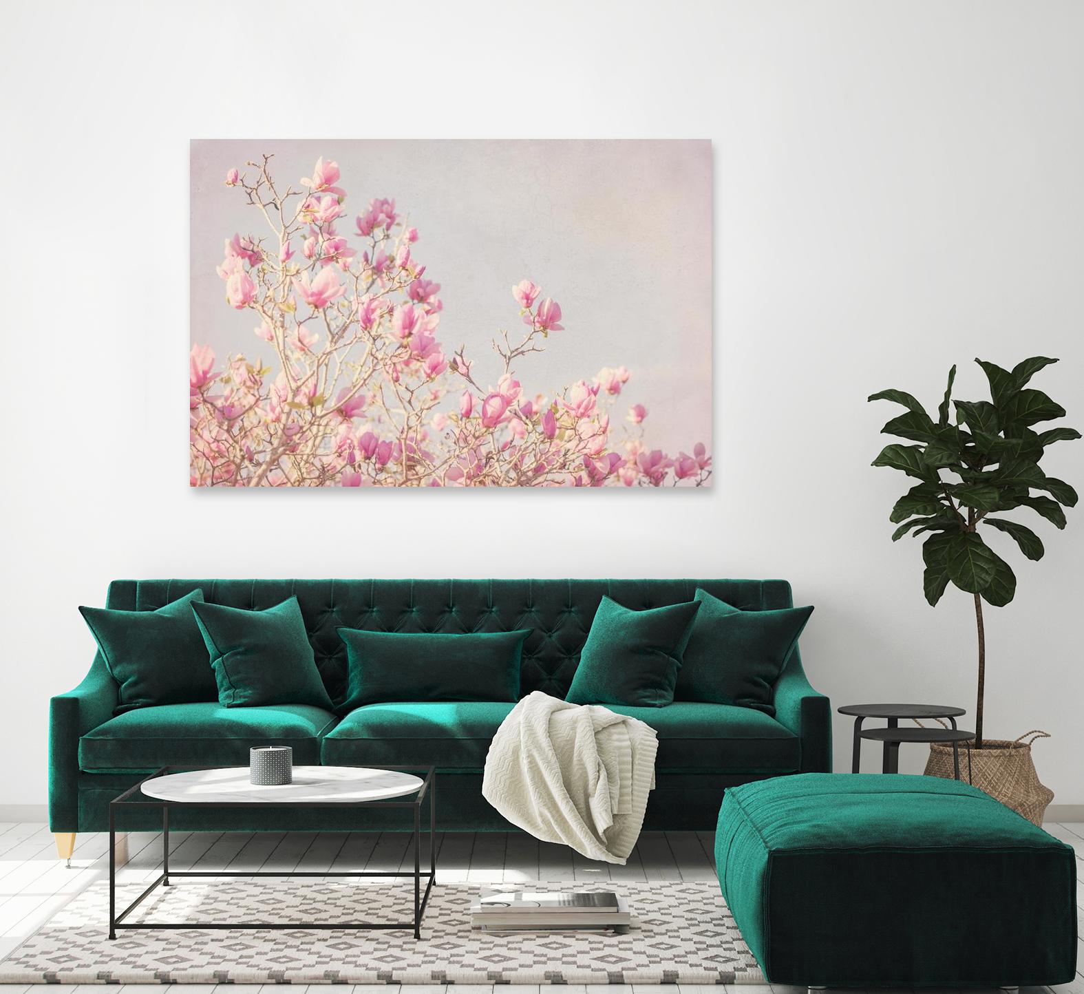 Pink Tree Tops I by Elizabeth Urquhart on GIANT ART - beige floral