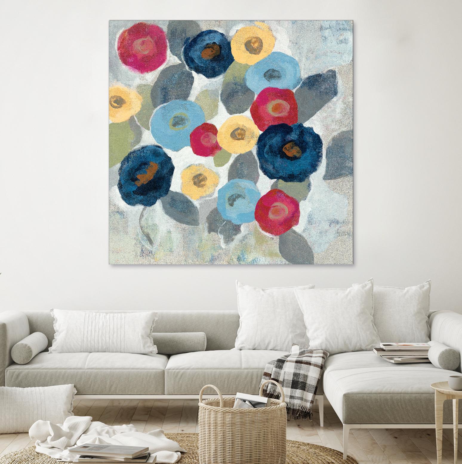 Winter Flowers II by Silvia Vassileva on GIANT ART - grey floral