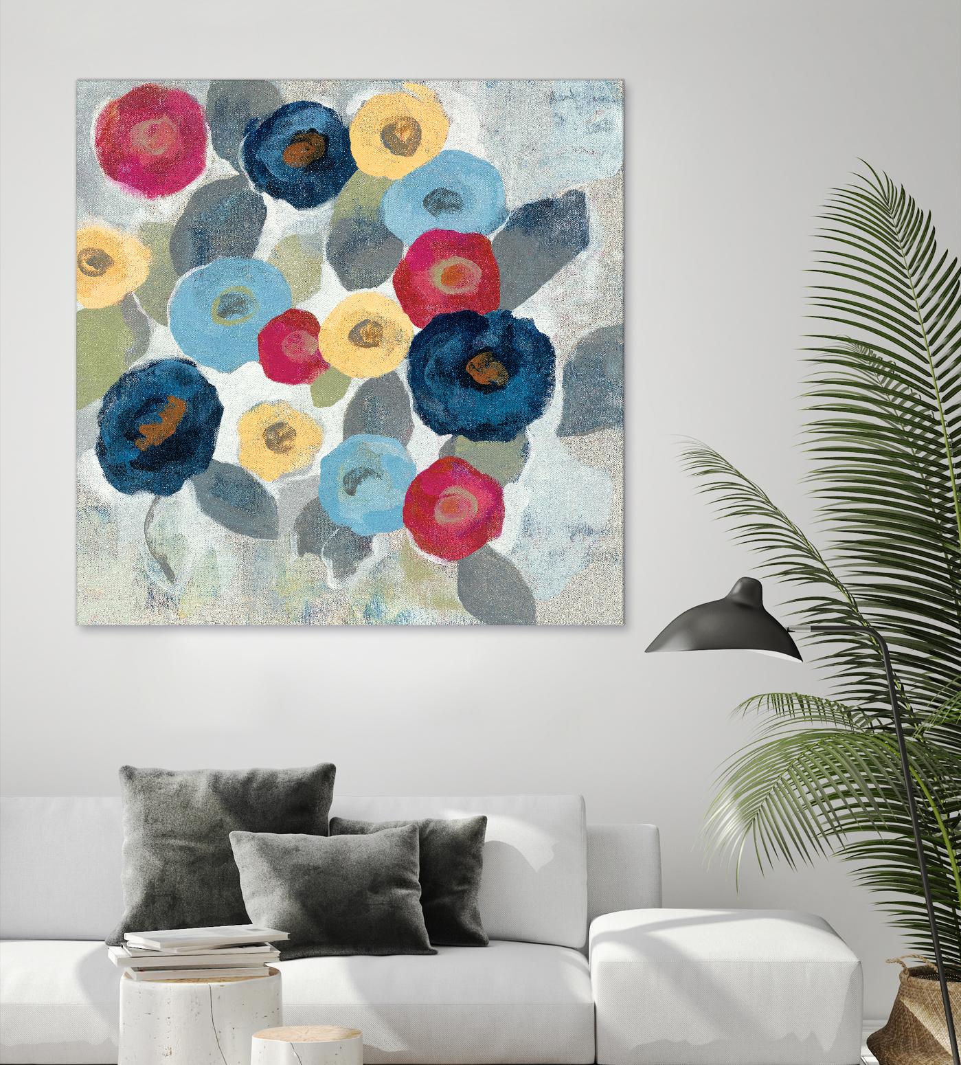 Winter Flowers II by Silvia Vassileva on GIANT ART - grey floral