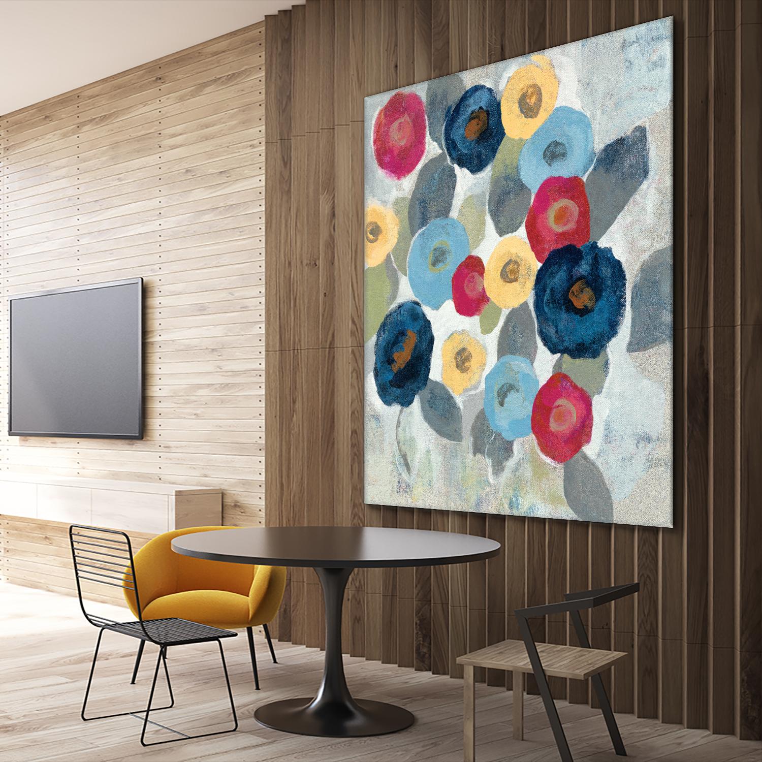 Winter Flowers II by Silvia Vassileva on GIANT ART - grey floral