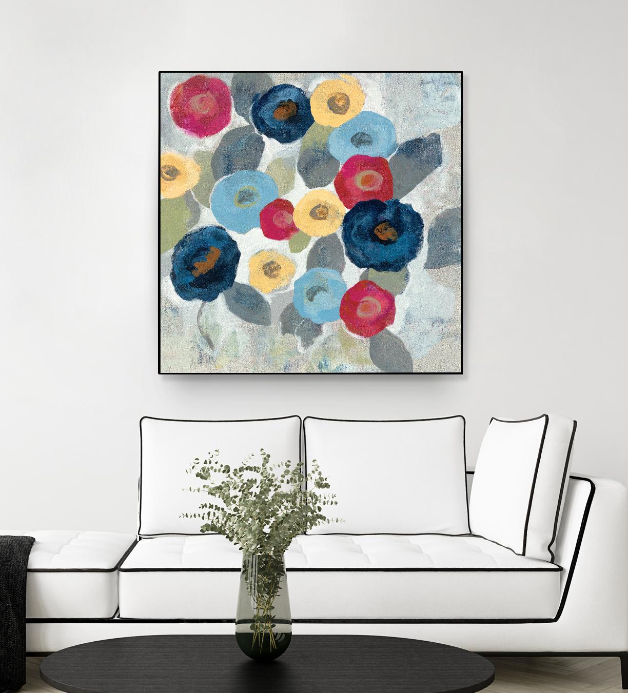 Winter Flowers II by Silvia Vassileva on GIANT ART - grey floral