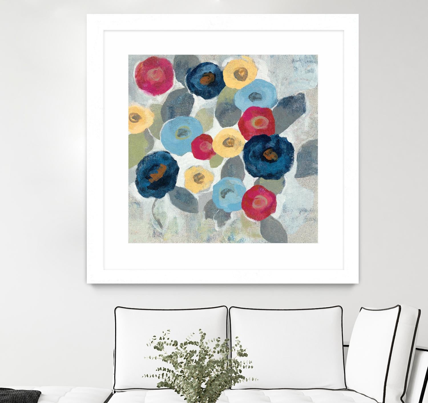 Winter Flowers II by Silvia Vassileva on GIANT ART - grey floral
