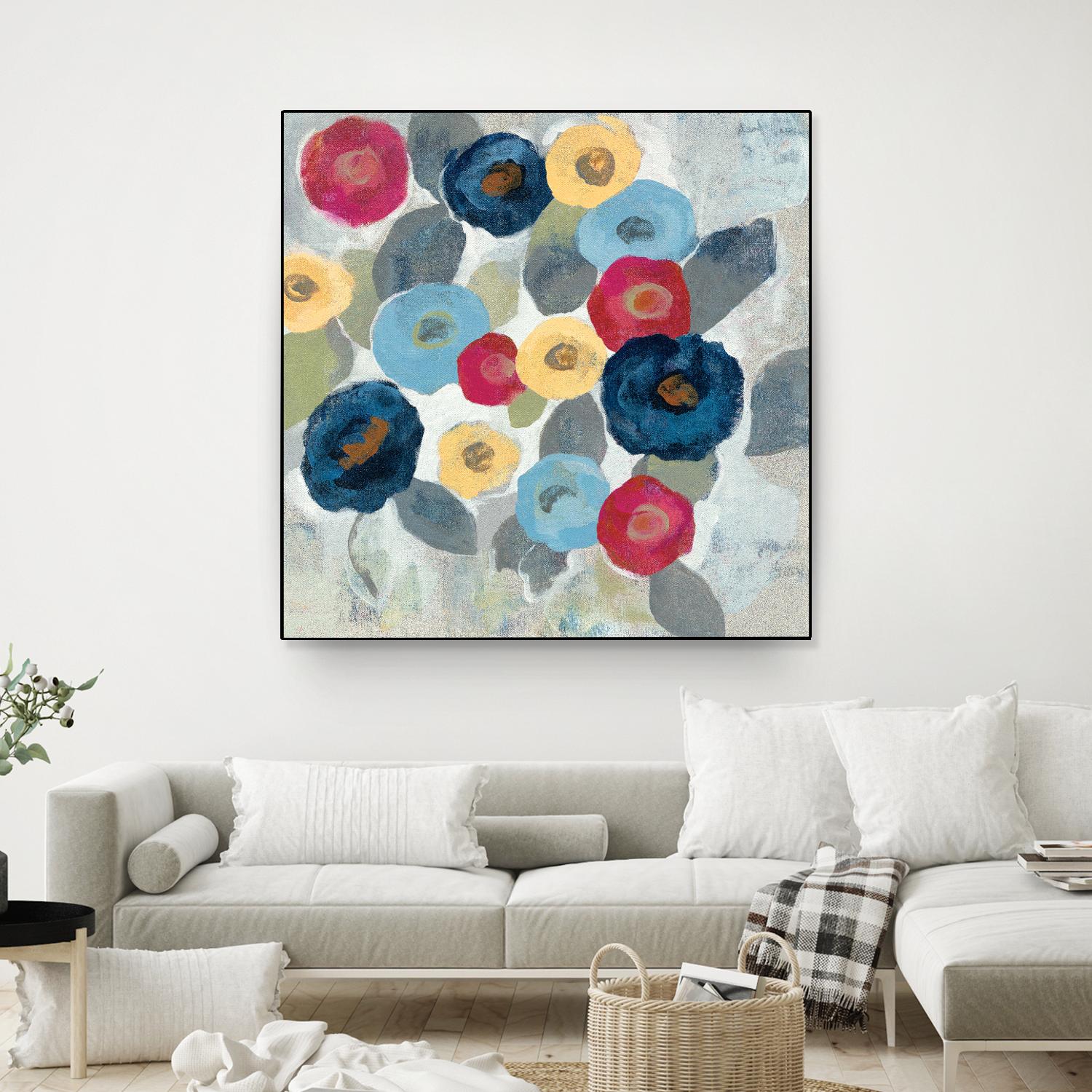 Winter Flowers II by Silvia Vassileva on GIANT ART - grey floral
