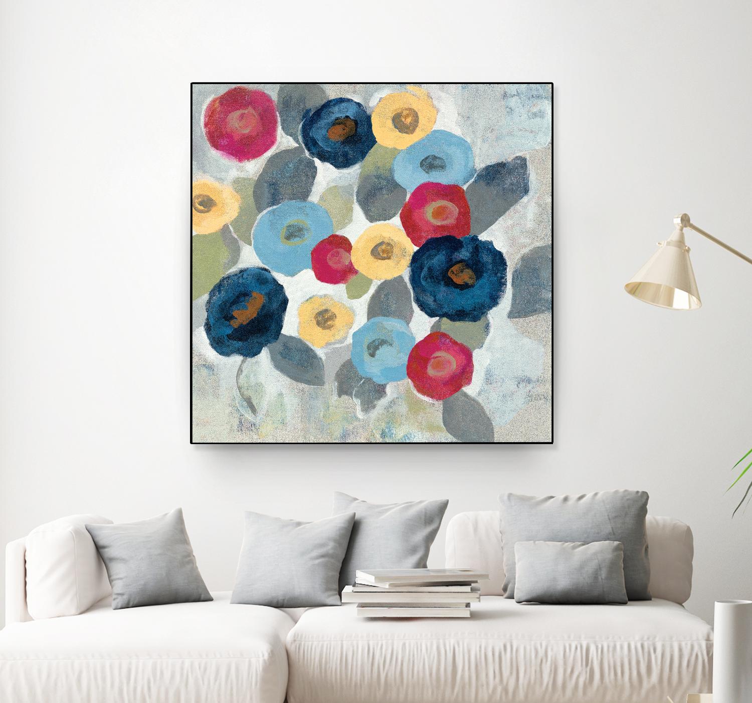 Winter Flowers II by Silvia Vassileva on GIANT ART - grey floral