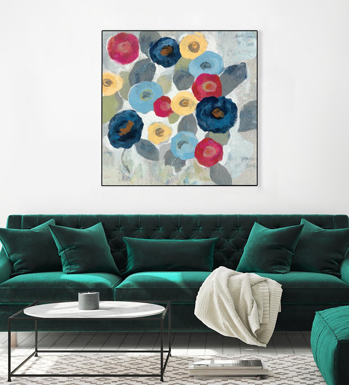 Winter Flowers II by Silvia Vassileva on GIANT ART - grey floral