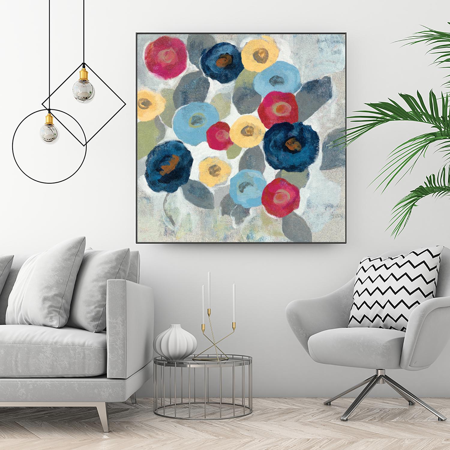 Winter Flowers II by Silvia Vassileva on GIANT ART - grey floral