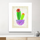 Collage Cactus I on Graph Paper by Melissa Averinos on GIANT ART - beige botany