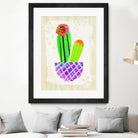 Collage Cactus I on Graph Paper by Melissa Averinos on GIANT ART - beige botany