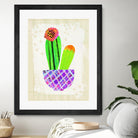 Collage Cactus I on Graph Paper by Melissa Averinos on GIANT ART - beige botany