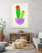 Collage Cactus I on Graph Paper by Melissa Averinos on GIANT ART - beige botany