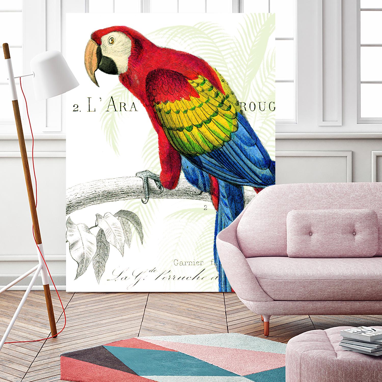 Parrot Botanique II by Portfolio on GIANT ART - blue tropical