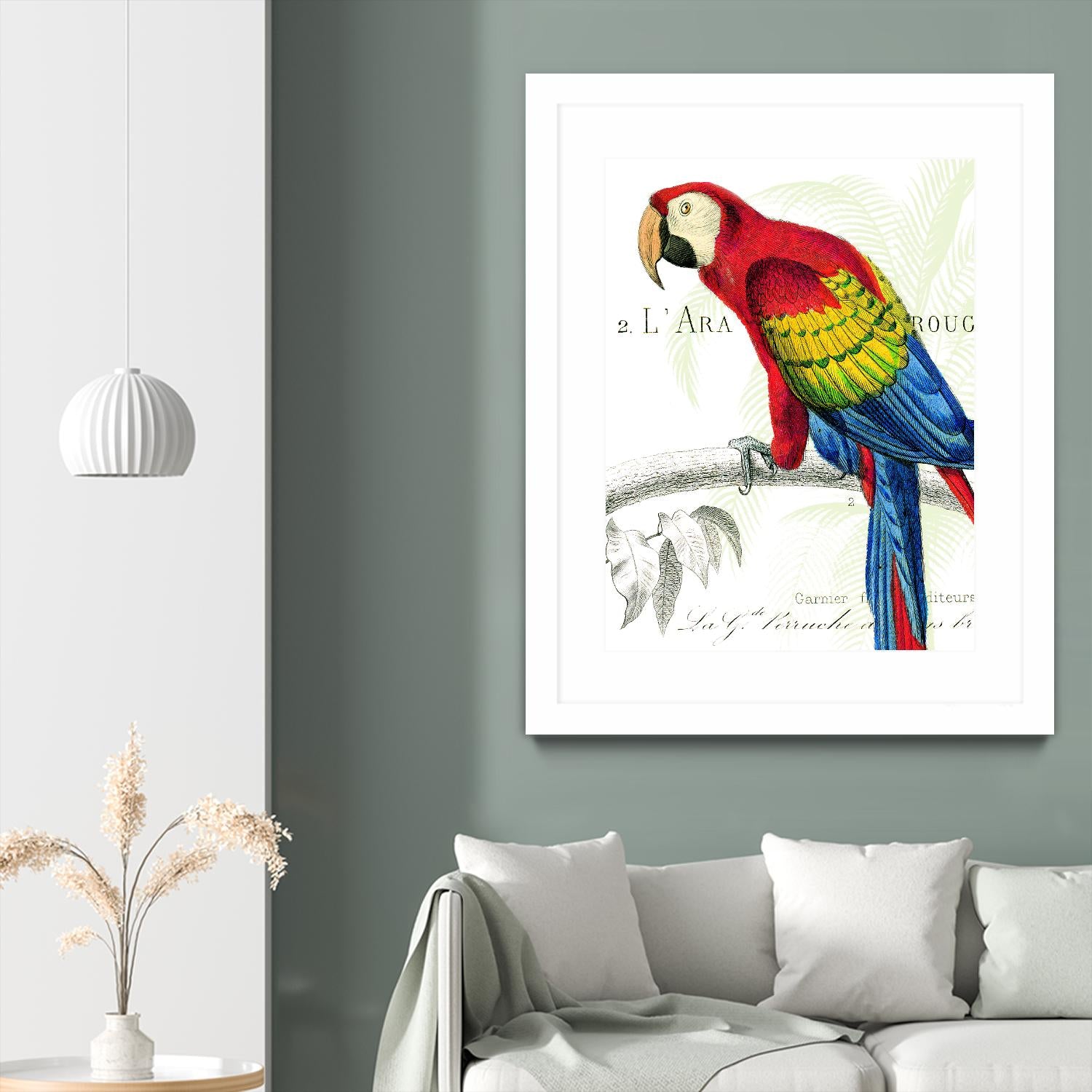 Parrot Botanique II by Portfolio on GIANT ART - red animal oiseau