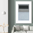 Painted Weaving II FB by Piper Rhue on GIANT ART - blue shapes gray