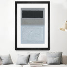 Painted Weaving II FB by Piper Rhue on GIANT ART - blue shapes gray