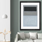 Painted Weaving II FB by Piper Rhue on GIANT ART - blue shapes gray