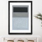 Painted Weaving II FB by Piper Rhue on GIANT ART - blue shapes gray