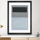 Painted Weaving II FB by Piper Rhue on GIANT ART - blue shapes gray