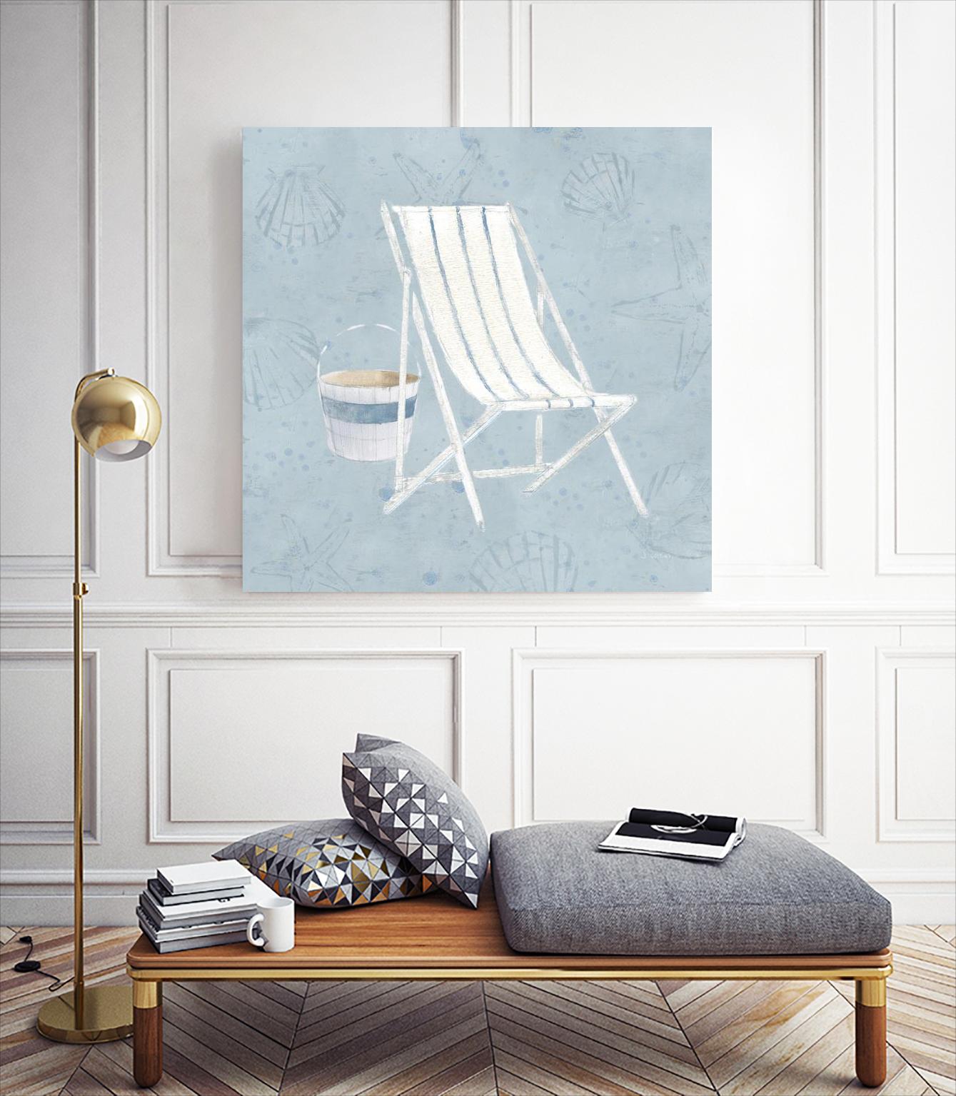 Serene Seaside III by James Wiens on GIANT ART - blue costal bucket