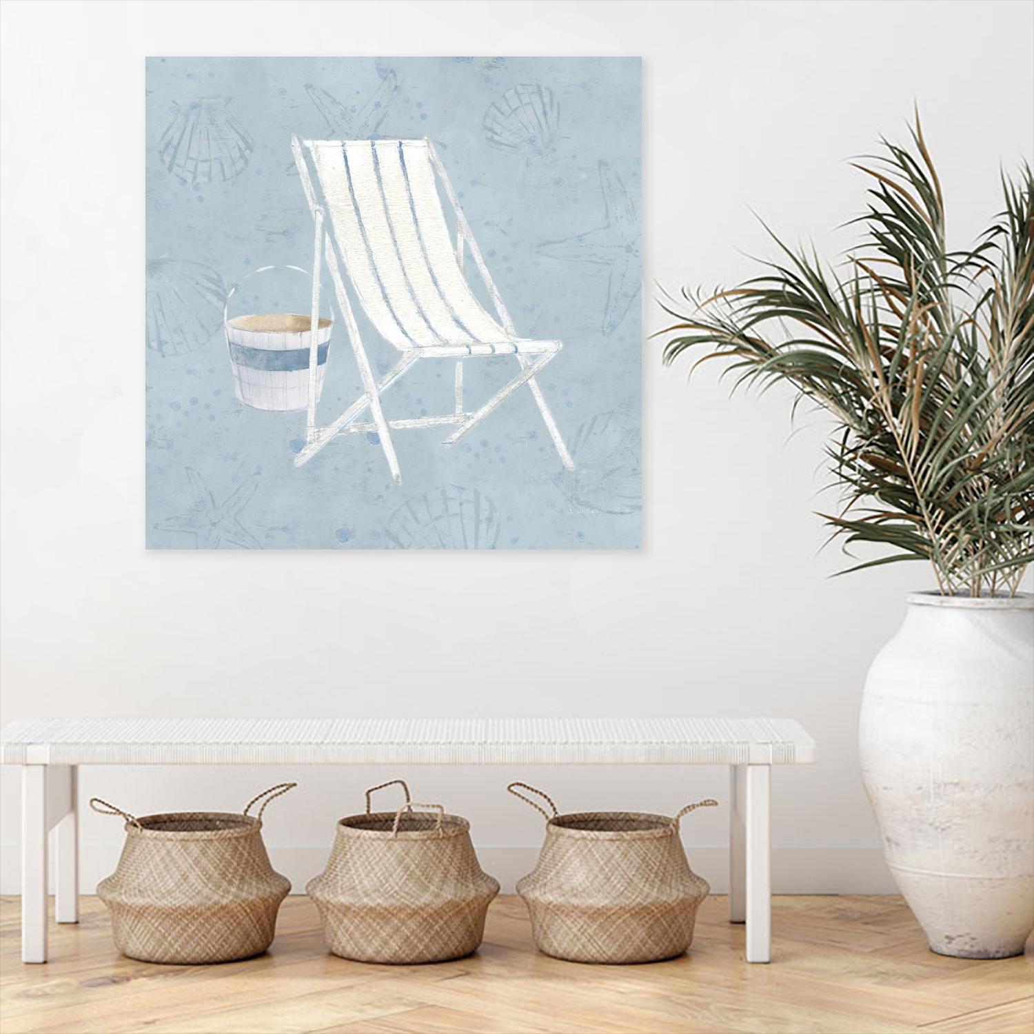 Serene Seaside III by James Wiens on GIANT ART - blue costal bucket