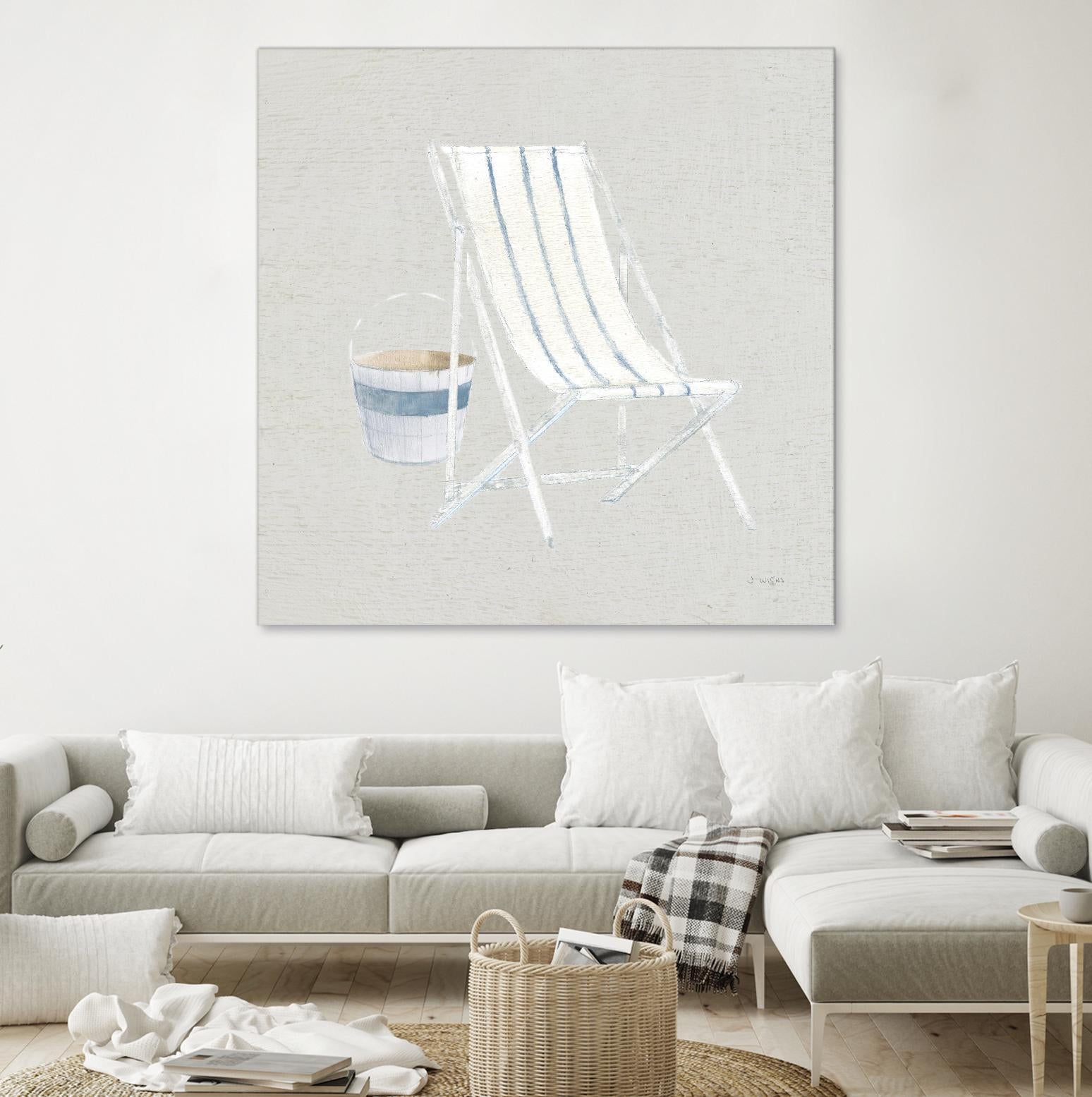 Serene Seaside III Tan by James Wiens on GIANT ART - multi coastal & nautical beach