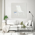 Serene Seaside III Tan by James Wiens on GIANT ART - white costal beige