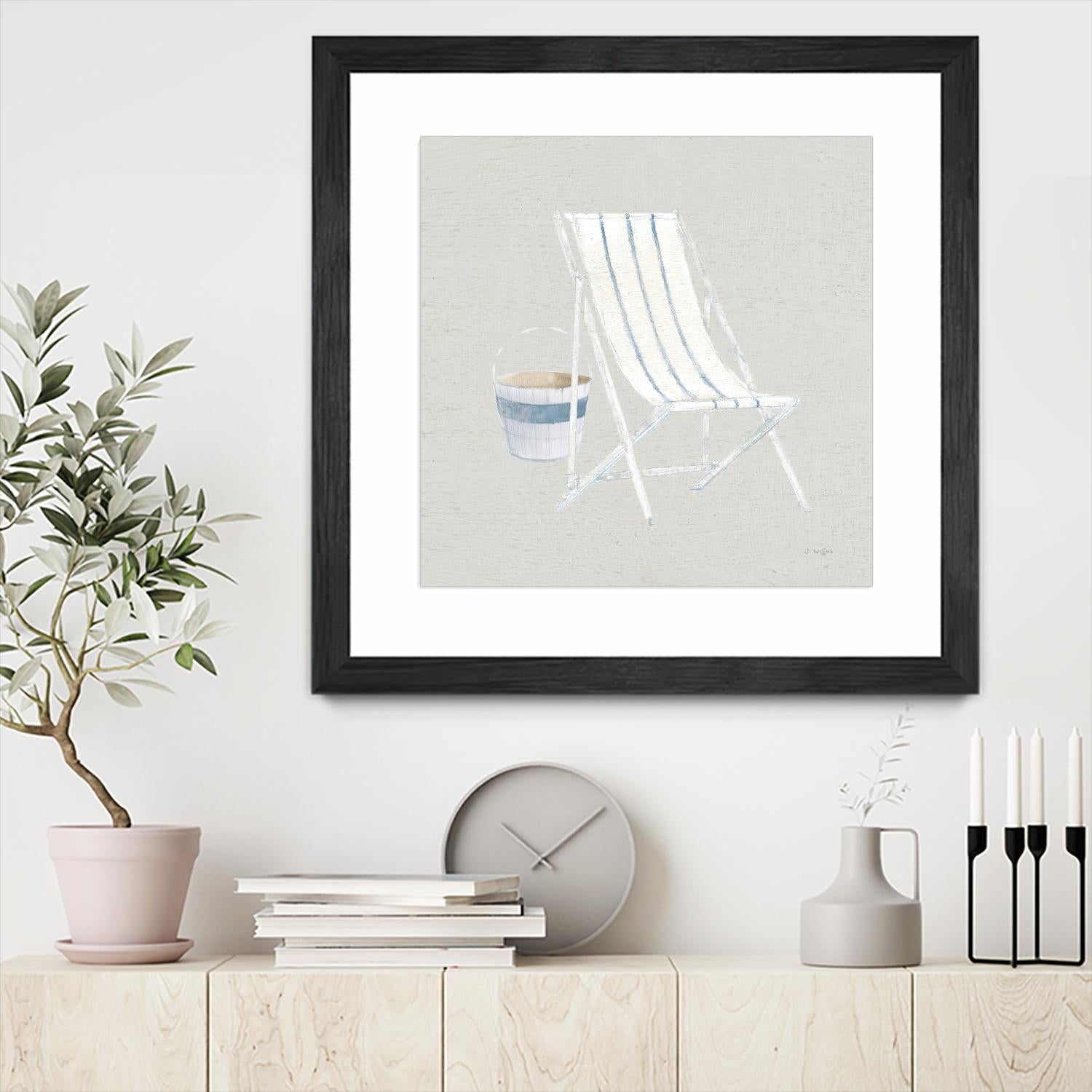 Serene Seaside III Tan by James Wiens on GIANT ART - multi coastal & nautical beach