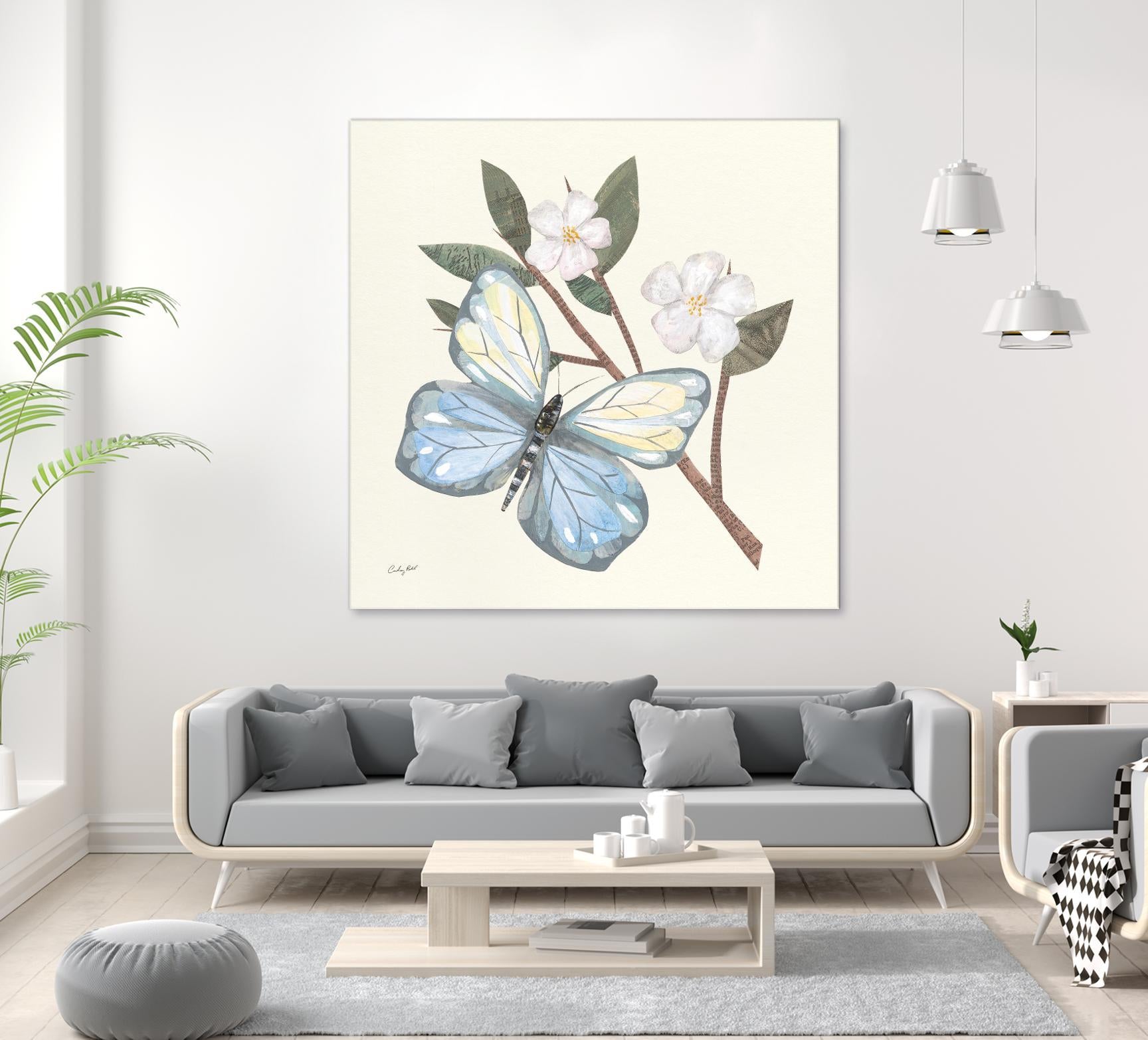 In the Garden Butterfly by Courtney Prahl on GIANT ART - animals black