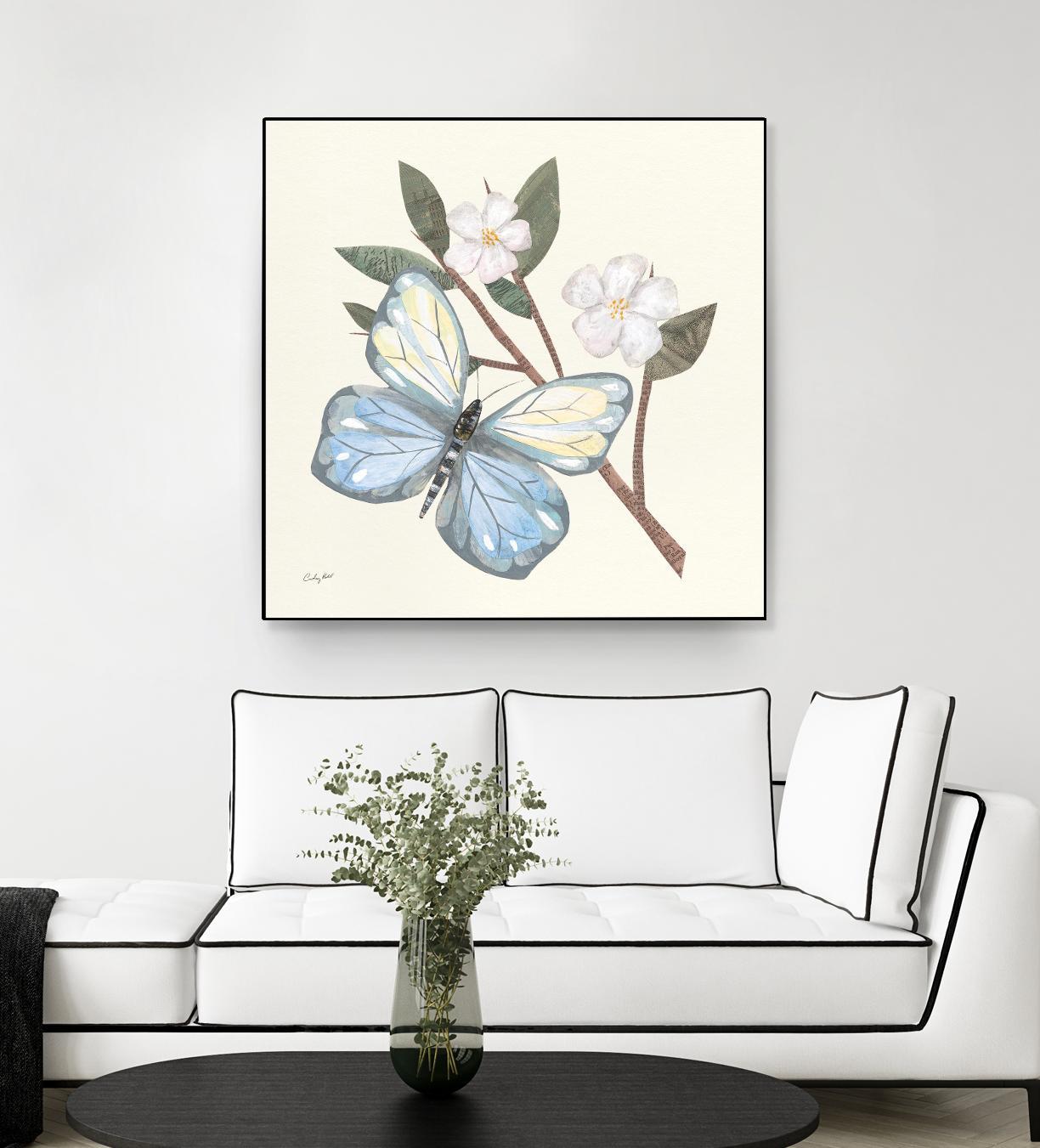 In the Garden Butterfly by Courtney Prahl on GIANT ART - animals black