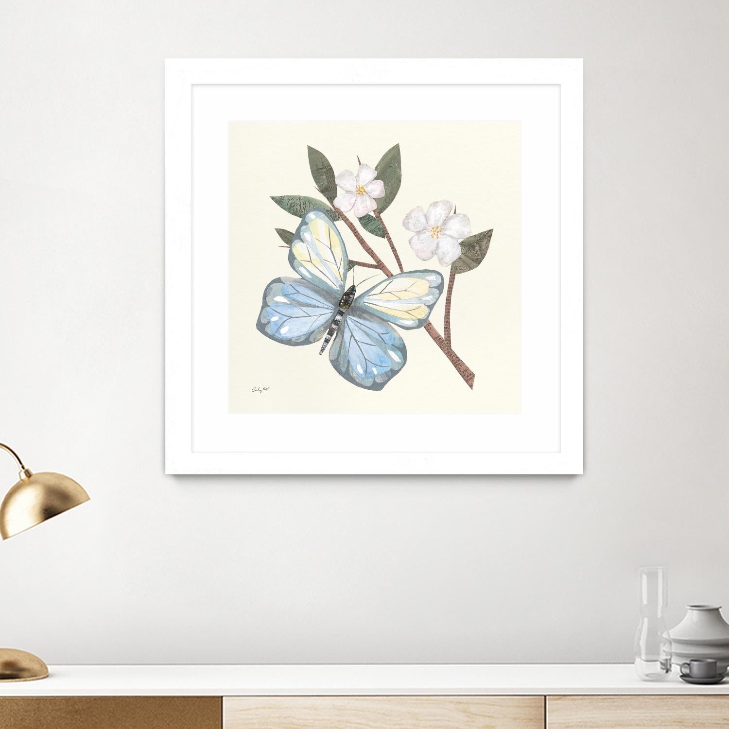 In the Garden Butterfly by Courtney Prahl on GIANT ART - animals black