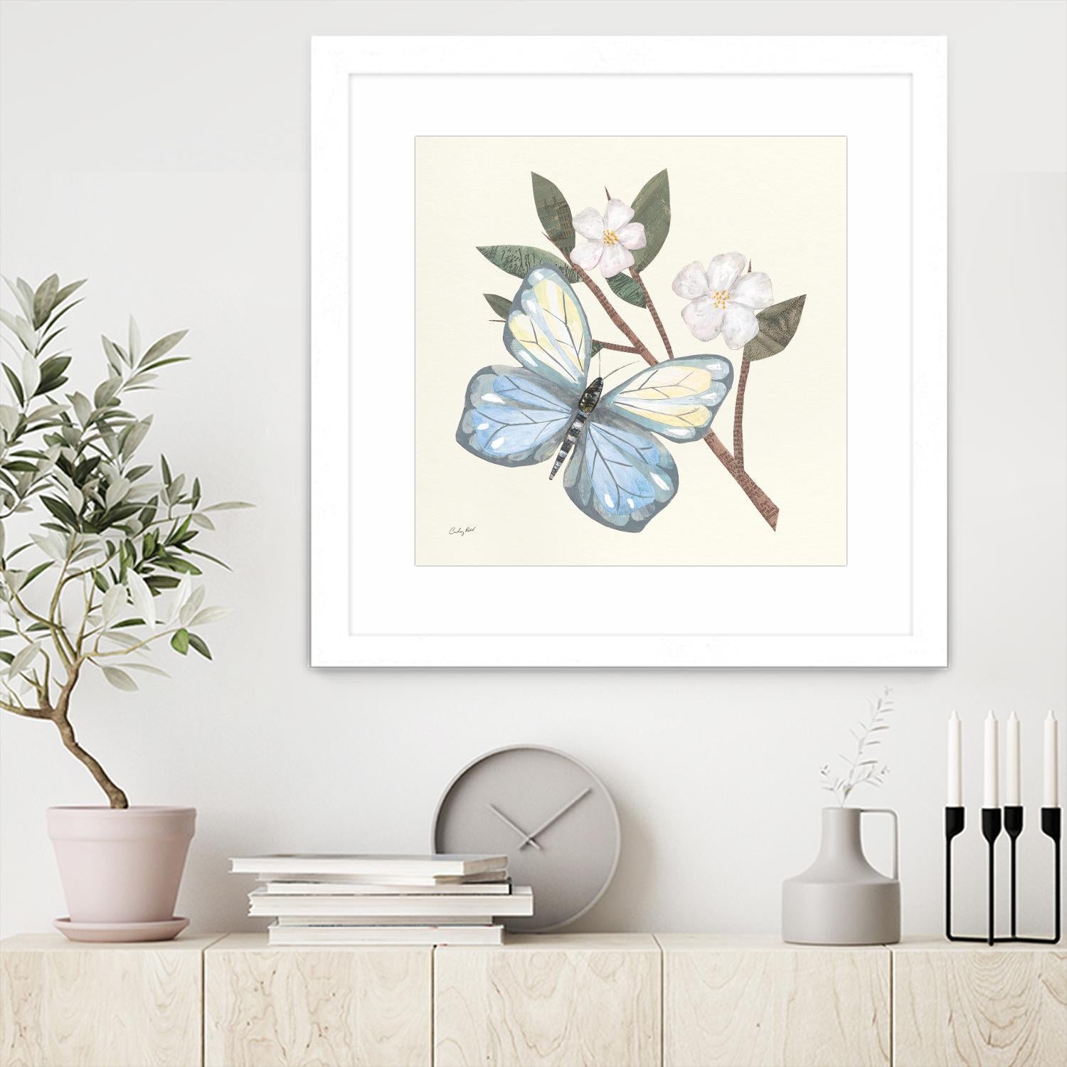 In the Garden Butterfly by Courtney Prahl on GIANT ART - animals black