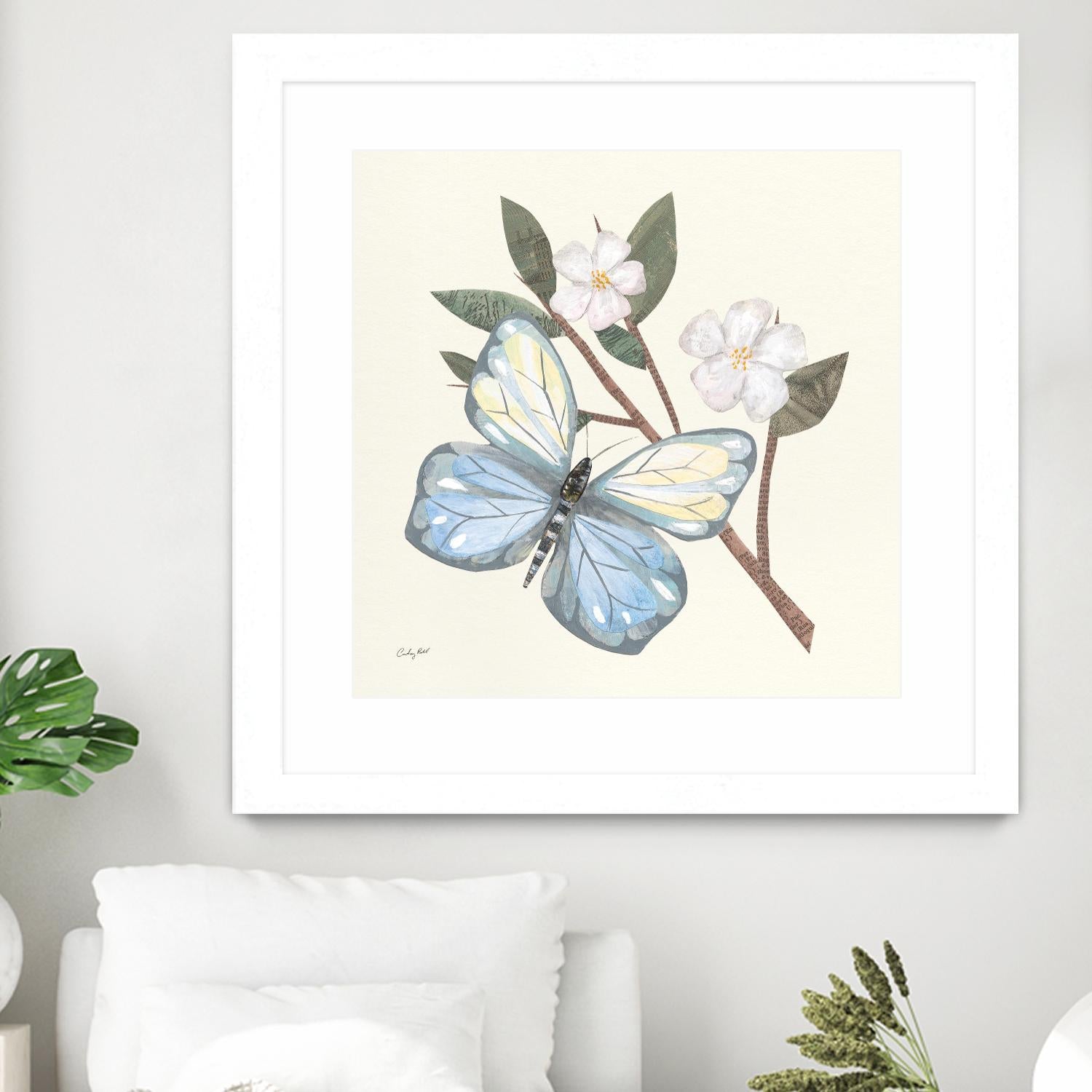 In the Garden Butterfly by Courtney Prahl on GIANT ART - animals black