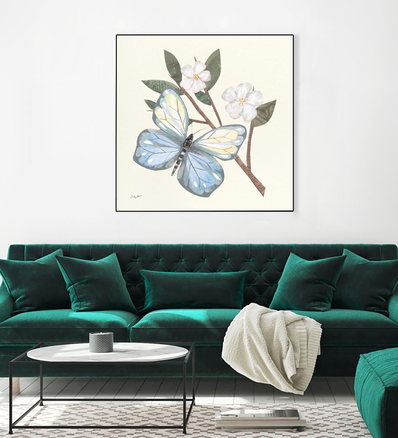 In the Garden Butterfly by Courtney Prahl on GIANT ART - animals black