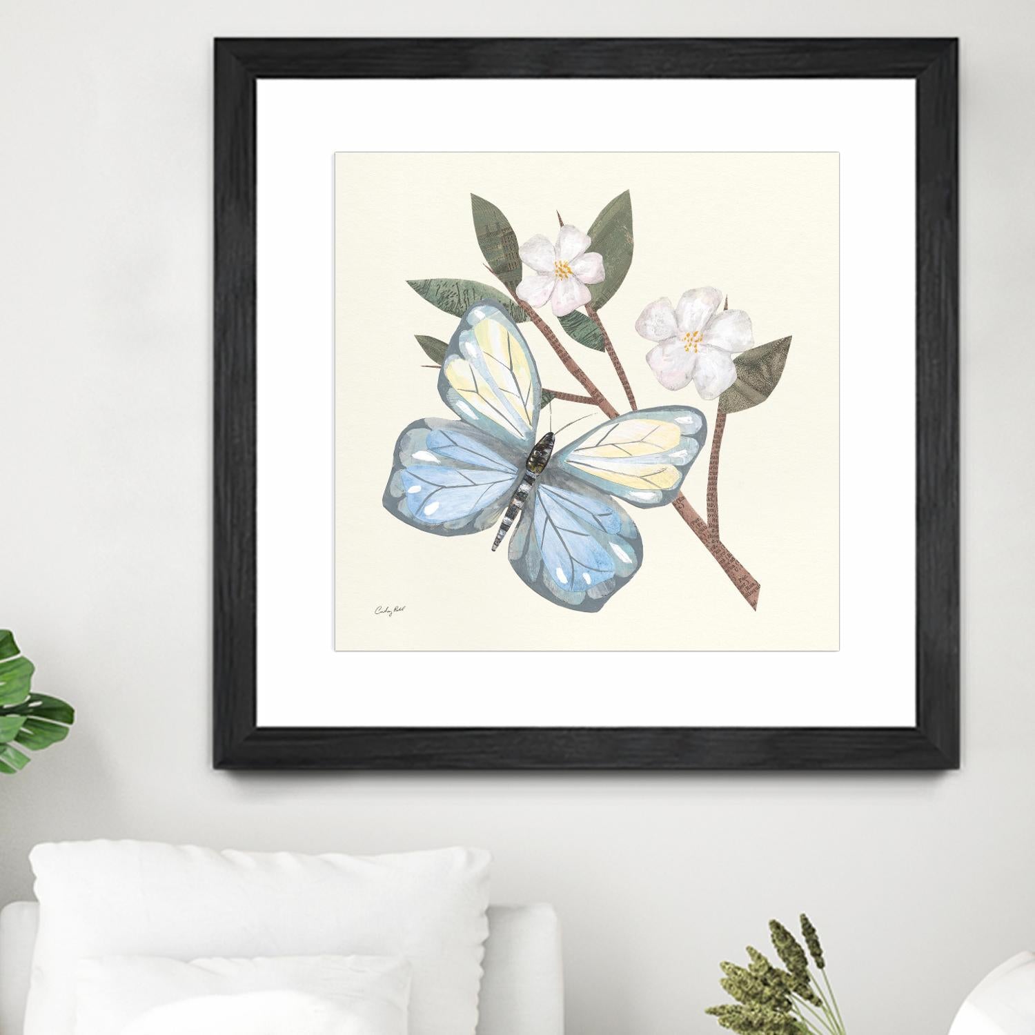 In the Garden Butterfly by Courtney Prahl on GIANT ART - animals black