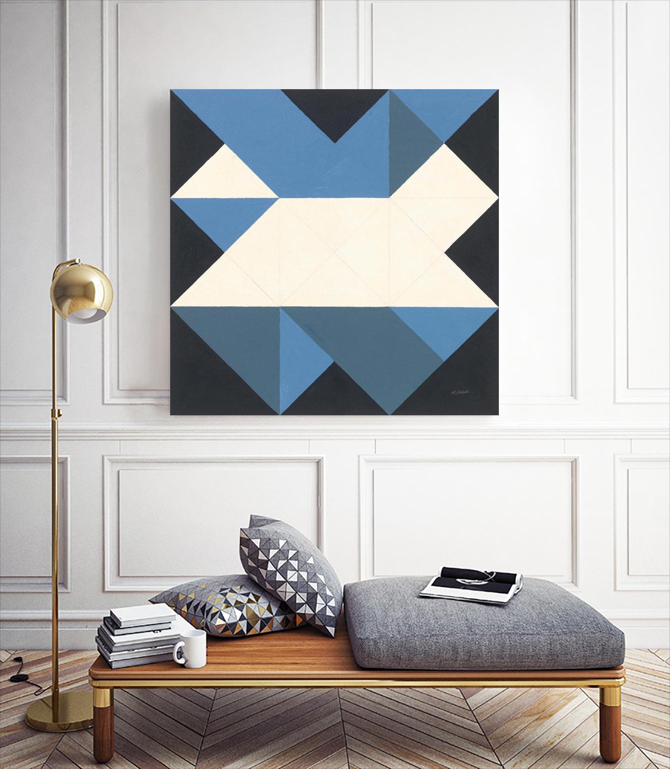 Triangles III by Mike Schick on GIANT ART - blue shapes triangles