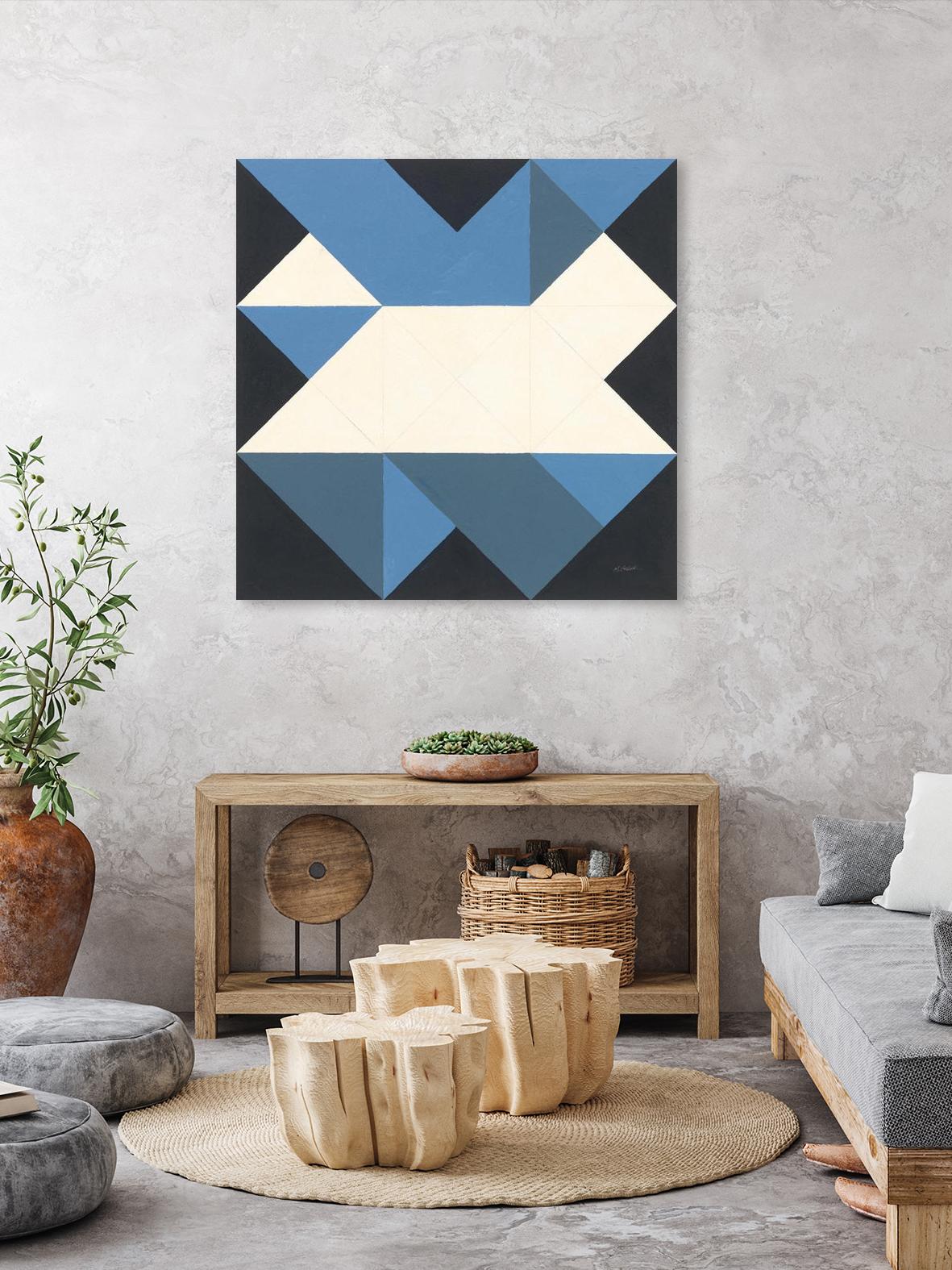 Triangles III by Mike Schick on GIANT ART - blue shapes triangles
