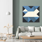 Triangles III by Mike Schick on GIANT ART - blue shapes triangles